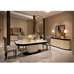 China 部屋の家具の現代ガラス ダイニング テーブルW005D1C supplier