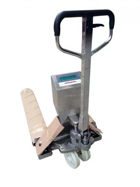 1500 kg Hand Digital Narrow Pallet Jack , Stainless Steel Pallet Jack With Weigh