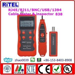 Lan cable tester 308-locate-cable-tester RJ11, RJ45, BNC, USB for cat3,cat5/5e,cat 6 test, max 350m length test