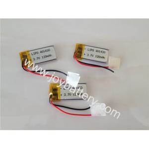China petite batterie de polymère de lithium du lipo 401430 3.7v 120mah pour le clavier, casque de bluetooth wholesale