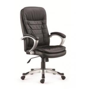 China High Back Black Leather China Office Chair with Double Cushion supplier