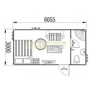 China Layout of Anti-Rusted Steel Frame Modular Cottage for Vacation - Container Chalet supplier