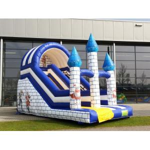 China Small Single Lane Commercial Inflatable Slide With Castle Theme For Amusement Park supplier