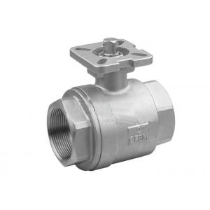 China Stainless Steel Ball Valve , 316 stainless steel ball valve 1000 PSI with actuator mounting pad wholesale