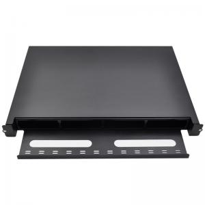 China 1U 19 Inch Fiber Optic Distribution Box Rack Mount Cold Rolled Steel 1.2T Material Thick supplier