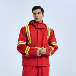 330gsm Concealed Front Zipper Fire Protection Clothing , EN11612 Flame Resistant Apparel