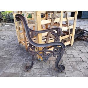 China Park Garden Wooden Cast Iron Bench Ends Antirust For Street Furniture supplier