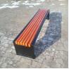 Anti Corrosion Bamboo Park Bench Easy Cleaning Antique Style With Long Using