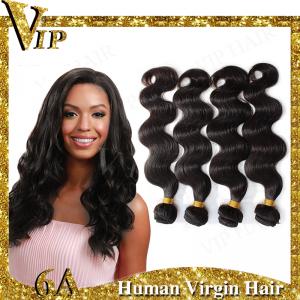 China India 6A Virgin Hair 16inch Natural Black Body Wave Human Hair Weavings on sale 