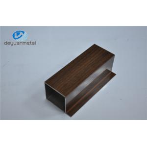 China Wooden Grain Aluminium Window Profiles Aluminum Window Sections With Cutting supplier