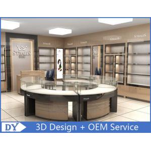 Round Glasses Jewellery Shop Display Counters / Retail Jewelry Display Cases