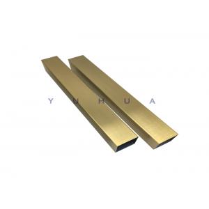 China Rose Gold 5*8MM SS201 Bending Stainless Steel Rectangular Pipe Structural 150MM supplier