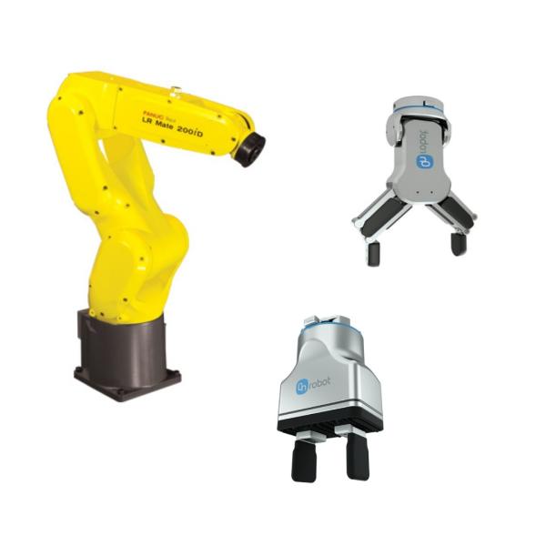 Fanuc Robot With 2FG7 - No-Fuss Parallel Gripper And RG6 - Flexible 2 Finger Robot Gripper