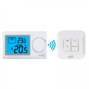 China Non Programmable Wireless Temperature Control Heating and Cooling Bimetal Room Thermostat supplier