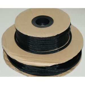 UL RoHS Black PET Expandable Braided Sleeving High Temperature Resistance