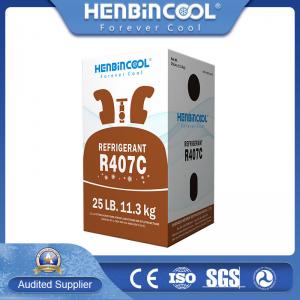 Odorless 13.6kg Refrigerant R407c Air Conditioner Freon 30lb