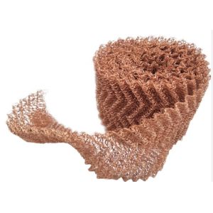China 0.23mm 99.9% Copper Knitted Mesh Roll For Distillation Column Packing on sale