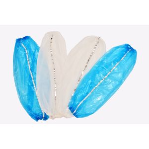 China Oil-Proof Disposable PE Detectable Oversleeves with elastic at both ends wholesale