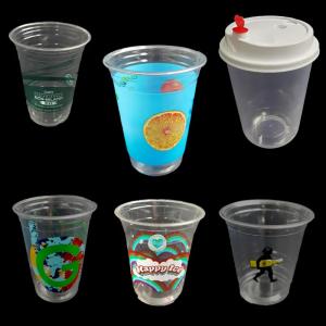 Disposable Plastic Drink Cup With Dishwasher And Straw  Safe Drinking Cups