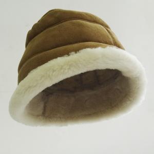 China Fashion Ladies Merino Shearling Sheepskin Lamb fur bucket hat supplier