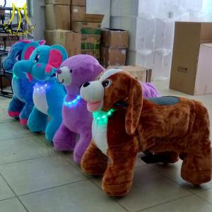 Hansel amusement games for parks coin operated electric plush animal ride for mall