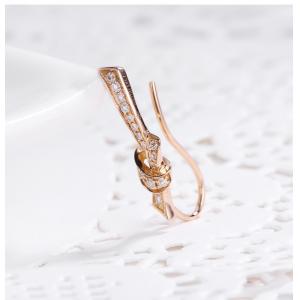 Knot Row Fashion Earrings 18K Rose Gold diamond earrings For Lover