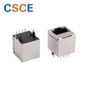 China Bronze de fósforo material do contato do filtro do transformador do conector de 8 Pin Network RJ45 supplier