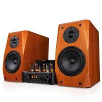 China Wood Color 2 Way Passive Bookshelf Speaker For Home Audio System on sale