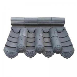 Natural Grey Chinese Clay Roof Tiles Traditional Design