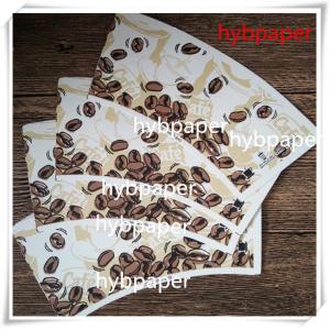 China 3oz paper cup fans with printed logo for making paper cups,wholesale printed paper coffee cup fan supplier