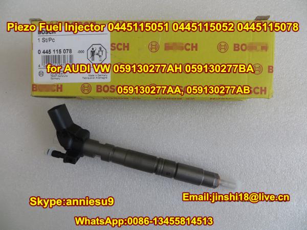 Bosch Piezo Injector 0445115051 0445115052 0445115078 for AUDI VW 059130277AH