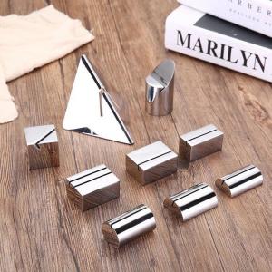 China Cuboid Stainless Steel Table card holder Wedding Metal Table Tent Holders supplier