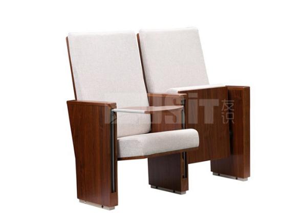 Polyester Fabric Folding Auditorium Chairs With Writing Tablet