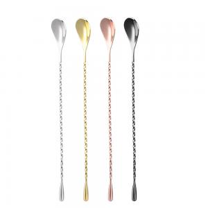 China 40cm Stainless Steel Bar Spoons Long Cocktails Spoons For Bar And Kitchen Home supplier