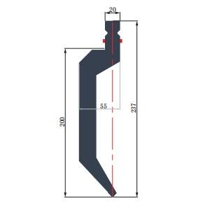 China LYNCCN WAL237.86.R1 European 86 Angle Hydraulic Press Brake Tooling Punch wholesale