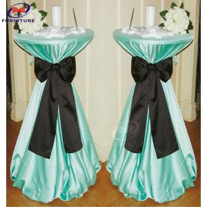 Decoration Custom Size Polyester Tablecloth Bar Table Covers And Sashes