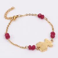 China Personalized Stainless Steel Gold Bracelets / Gold Charm Bracelets For Women on sale
