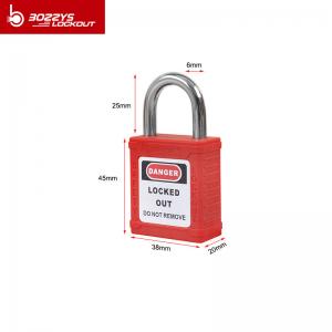 China BOSHI Industrial 25Mm Short Shackle Steel A3 Material Shackle Padlock supplier