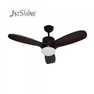 ROHS SAA Approved Dark Wood Ceiling Fan With Light 3 Speed Choice