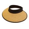China Simplicity Straw Wide Brim Sun Visor Cap , Nylon Flag Sun Shade Visor Hat wholesale