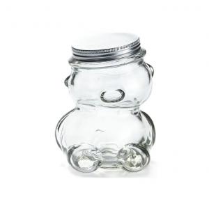 300ml Cute Teddy Bear Candy Jar Storage Candy Bottle Creative Fruit Bottle
