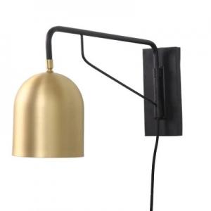 Swing Arm Wall Mounted Bedside Lamp Plug In Black Customized For Entryway