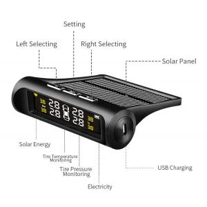 Wireless Solar TPMS Tire Pressure Monitoring System Sensor IP67 1 Year Warranty