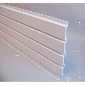 China White Plastic Slat Garage Wall Panels Storage With Slat Wall Hooks supplier
