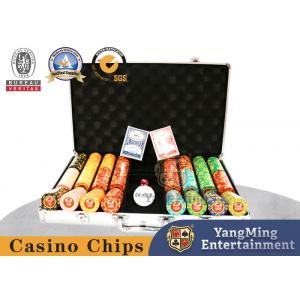 China Customized 600 Pieces Club Chips Texas Poker Table Game Chips Set Aluminum Alloy Box supplier