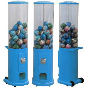 China Metal Base Coin Operated Gumball Machine 44*38*146CM Customized Color supplier