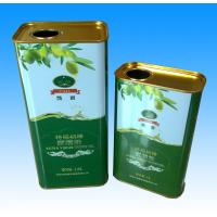 China 2L Virgin Olive Oil Tin Cans Rectangular Packaging Tin Can on sale