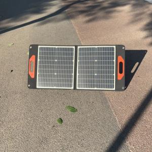 60W Solar Cell Panel for Fast Charging 17.5V/3.4A DC Output Foldable Design