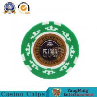 China 45mm Casino Diamond Poker Chips Sets Texas Hold 'Em Poker 13.5/G Clay Composite With Inner Metal on sale