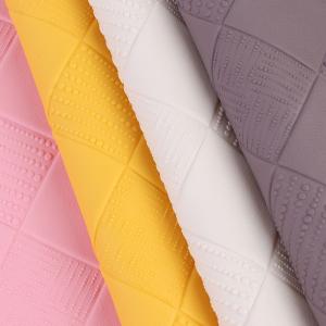 PVC Leather Fabric For Bags Colorful Large Plaid PVC Imitation Leather Custom